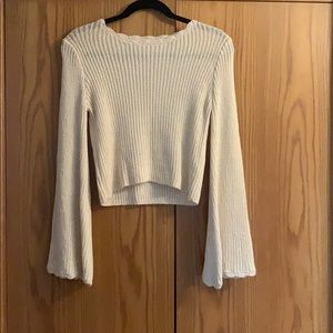Bell sleeve sweater
